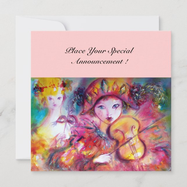 Anúncio ARLECCHINO E COLOMBINA /Venetian Mardi Gras (Frente)