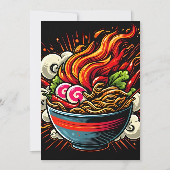 Anúncio Arte de Rua de Ramen Japonês Apimentado (Frente)