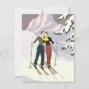 Anúncio Arte Deco Vintage Amor e Romance Recém-casados de 
