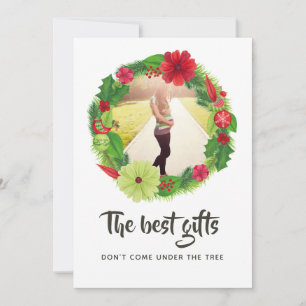 Anúncio Arte Folclórica Aquarela Floral Natal Bebê Esperad
