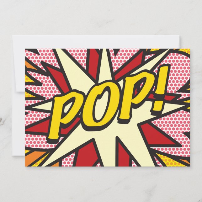 Anúncio Arte Pop de Mensagem Divertida em Estilo de Quadri (Frente)