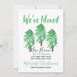 Anúncio Árvore De Pinos De Aquarela Nova Casa Para Feriado