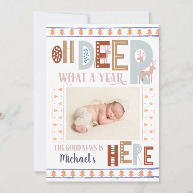 Anúncio Árvores de Natal Nórdicas Boho 3 Foto Feriado Nasc (Frente)