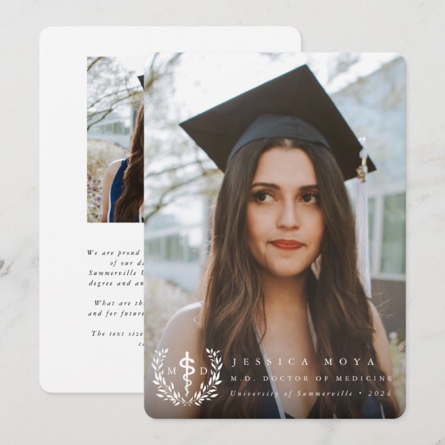 Anúncio Asclepius branco MD Doutorado em Medicina (Frente/Verso)