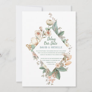 Anúncio Atrasar nossa data Atraso do vírus Corona Cart