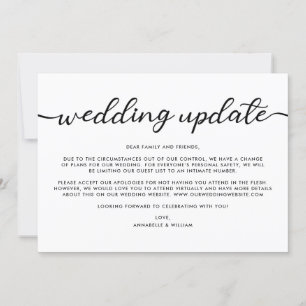 Anúncio Atualização de casamento   Casamento mais pequeno