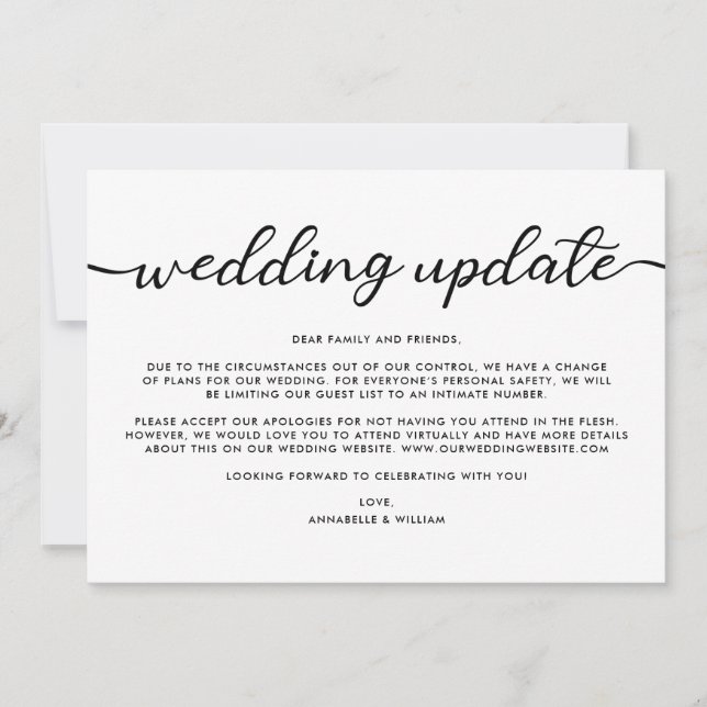 Anúncio Atualização de Casamento | Casamento Menor (Frente)