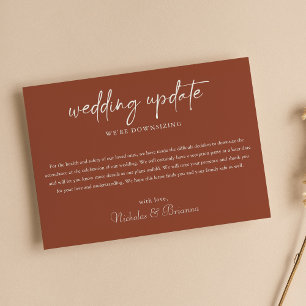 Anúncio Atualização de Casamento de Boho Terracotta Minima