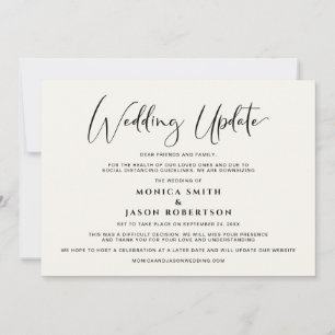 Anúncio Atualização de Casamento Menor Mudança de Planos C