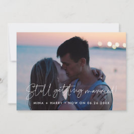 Anúncio Atualização de casamento minimalista Ainda casando