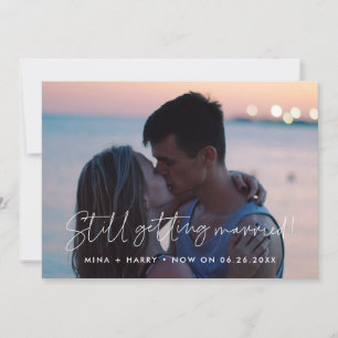 Anúncio Atualização de casamento minimalista Ainda casando
