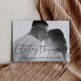 Anúncio Atualização de casamento Minimalista Vamos tentar