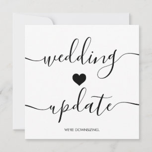 Anúncio Atualização do Casamento com Redução do Número de