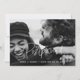 Anúncio Atualização minimalista de foto de casamento adiad