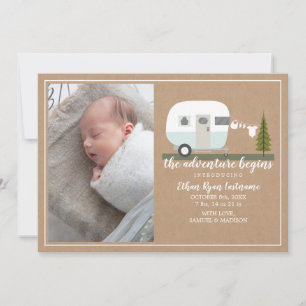 Anúncio Aventura Começa Azul Camper Bebê Nascimento