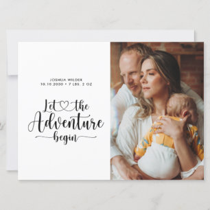 Anúncio Aventura Começa Foto dos Novos Pais e do Bebê ao N