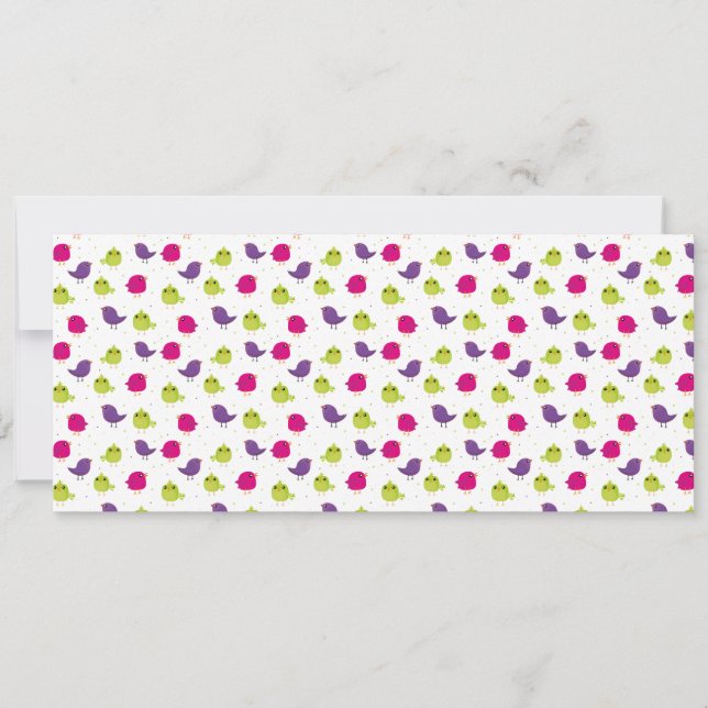 Anúncio Aves brancas e coloridas (Frente)