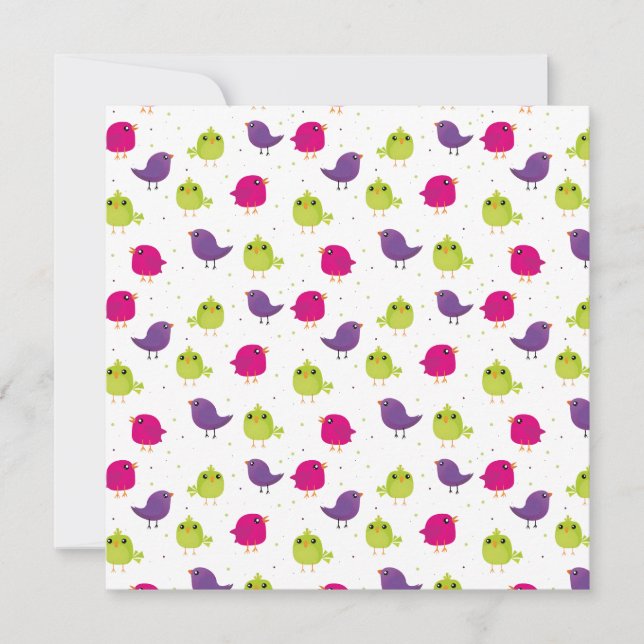 Anúncio Aves brancas e coloridas (Frente)