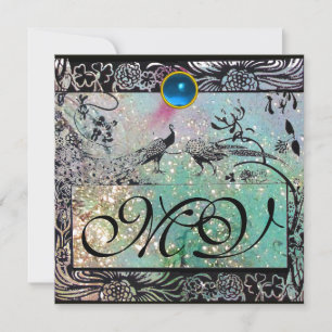 Anúncio AVES DE AMOR DE CASAMENTO MONOGRAMAS PALAVRAS Azul