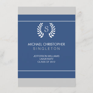 Anúncio azul & branco da universidade da graduação