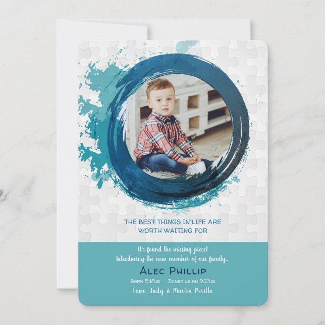 Anúncio azul da adopção da foto das partes dos (Frente)