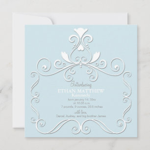 Anúncio azul do nascimento da foto dos direitos