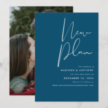 Azul Turquesa Minimalista Foto Novo Plano Casament