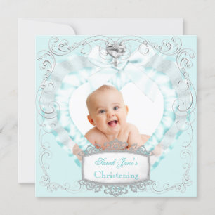Anúncio Baby Boy ou Girl Blue Christening Cross