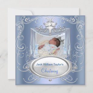 Anúncio Baby Christening Boy Blue Silver Cross