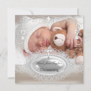 Anúncio Baby Christening Menina Garota Silver Cross