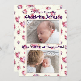 Anúncio Baby Girl com a nova chegada sibilante