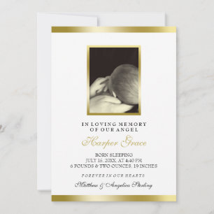Anúncio Baby Memorial   Preto Dourado e Branco   Foto pers