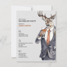Anúncio Bachelor Party Invitation Men Template