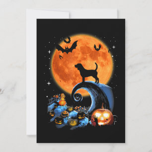 Anúncio Beagle Dog Moon Pumpkin Halloween Presente na fant