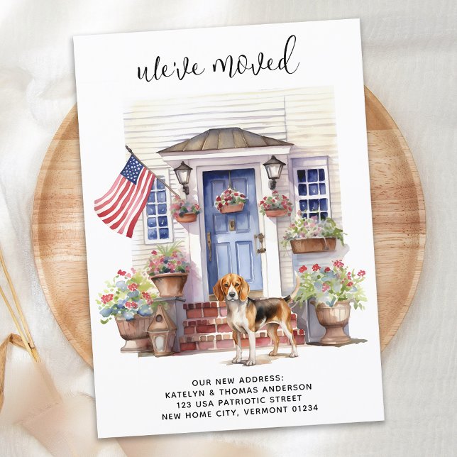 Anúncio Beagle Patriotic Personalized Pet Dog Moving (Criador carregado)