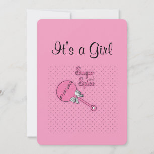 Anúncio Bebê de Especiaria de Açúcar Personalizada Rosa co