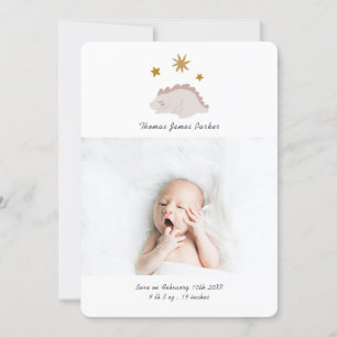 Anúncio Bebê-Foto De Bebê Rosa Dinossauro Bonito