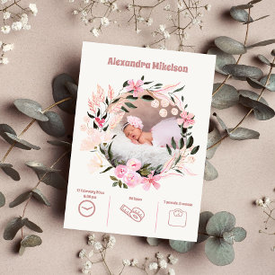 Anúncio Bebê Rapariga Foto Moderna Nascimento