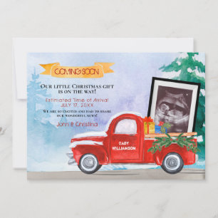 Anúncio Bebê Ultrasom Vermelho Natal Gravidez