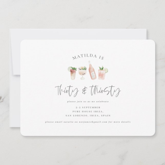 Anúncio bebidas pintadas com aquarela trinta e sede (Frente)