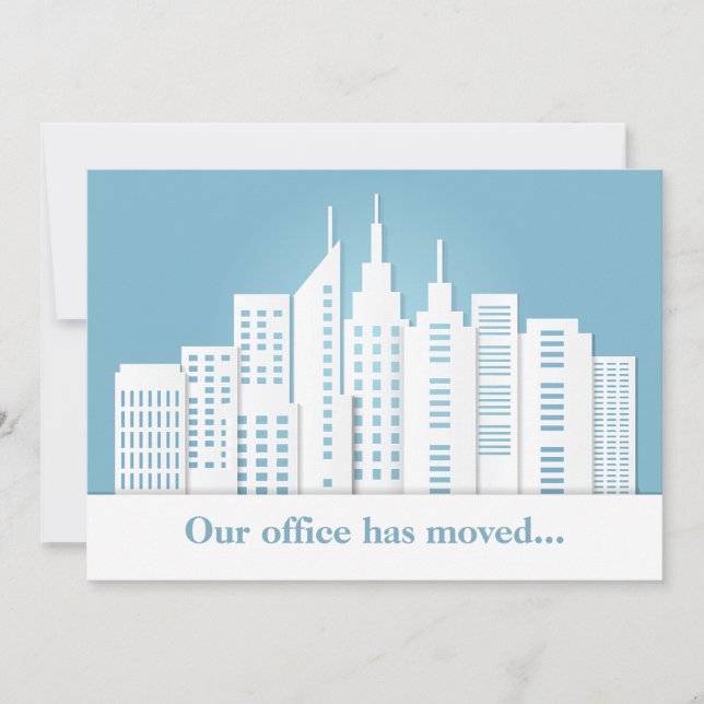 Anúncio Bela Mudança de Endereço Comercial da Skyline Azul (Frente)