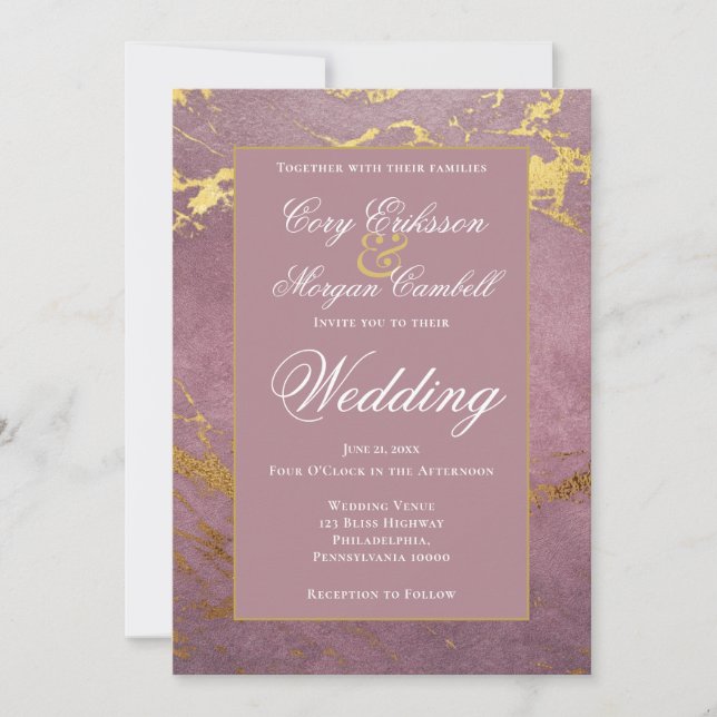 Anúncio Bela Noiva Com Mármore Rosa E Dourado (Frente)