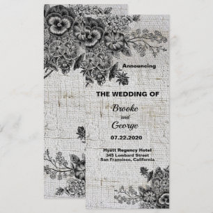 Anúncio Belo Casamento de Flores de Cinza/Negra