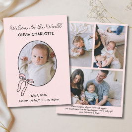 Anúncio Bem-vindo ao Nascimento do Bebê de Foto do Recém-N