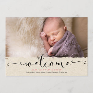 Anúncio bem-vindo do nascimento