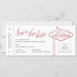 Anúncio Bilhete de Avião de Casamento em Las Vegas Salve o