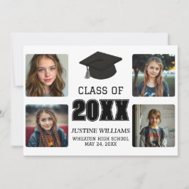 Anúncio Black and White Graduation 