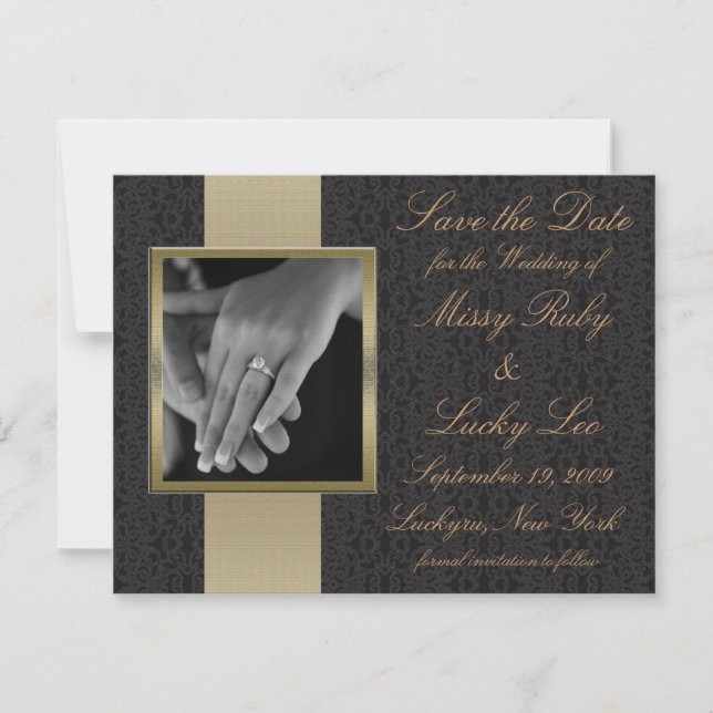 Anúncio Black Lace Save the Date (Frente)