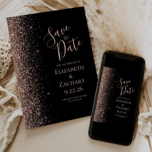 Anúncio Black Rose Gold Save the Date