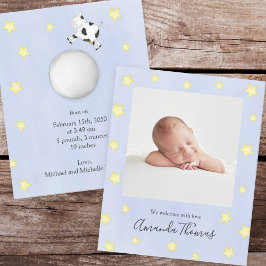 Anúncio Blue Baby Photo Nursery Rhyme Personalizado
